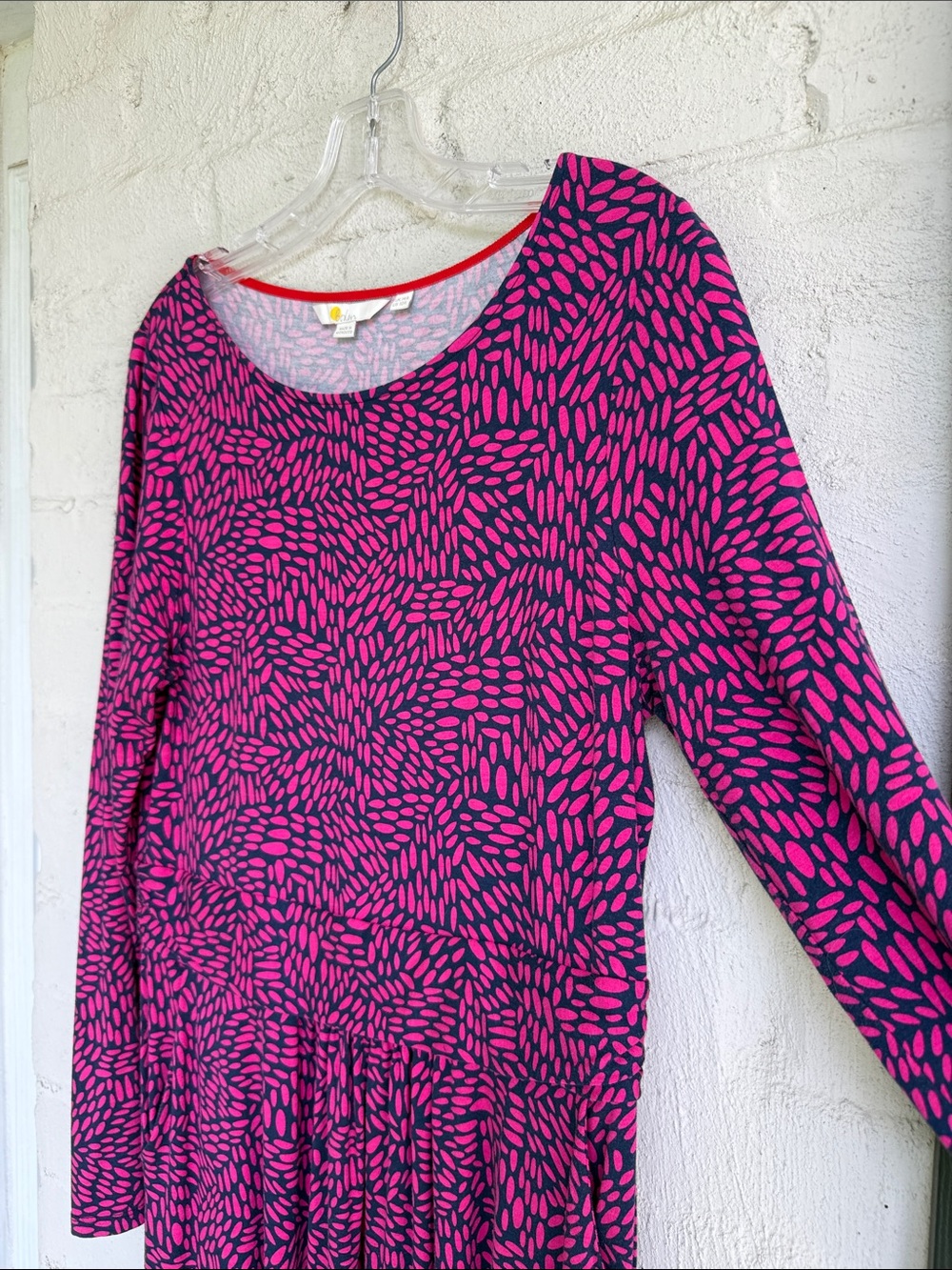 Boden Abigail Long Sleeve Jersey Midi Dress Size 10 - Picture 5 of 12